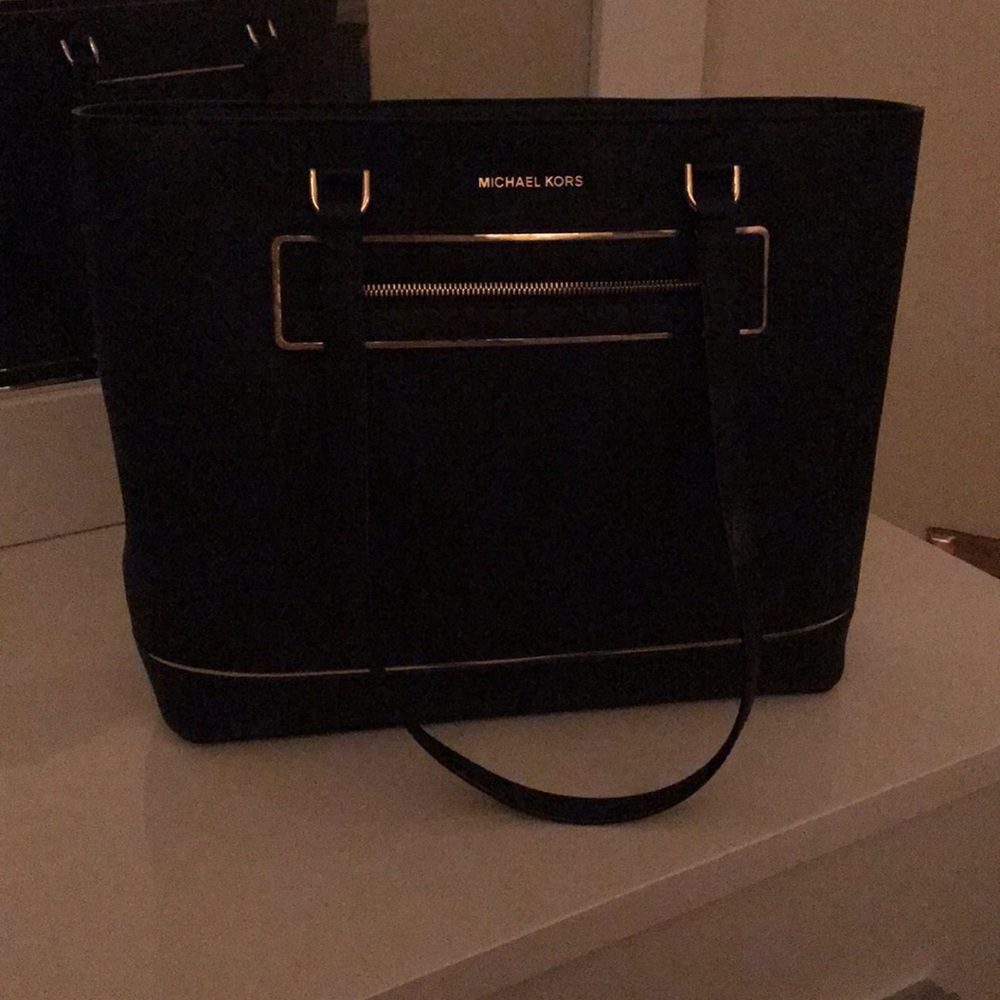 Michael Kors Black and Gold Tote